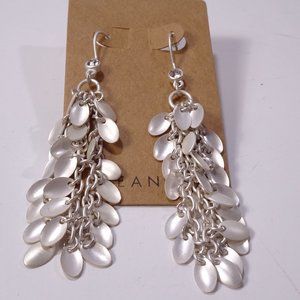 Neiman Marcus Lee Angel Matte Shiny Teardrop Link Shimmer Earrings NWT 138